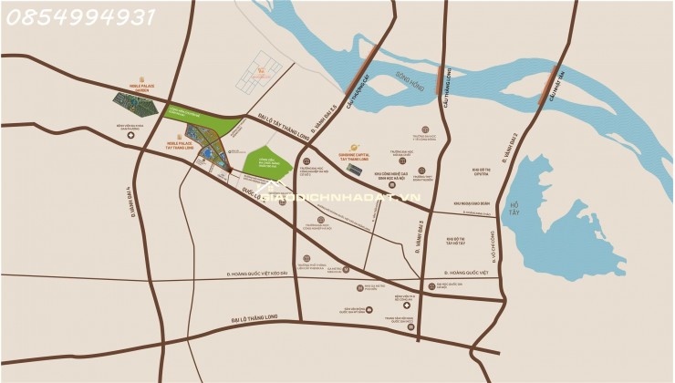 Nhà phố Châu Âu NOBLE PALACE chỉ từ 12 tỷ cửa ngõ Tây Hà Nội (0854 994 931)
